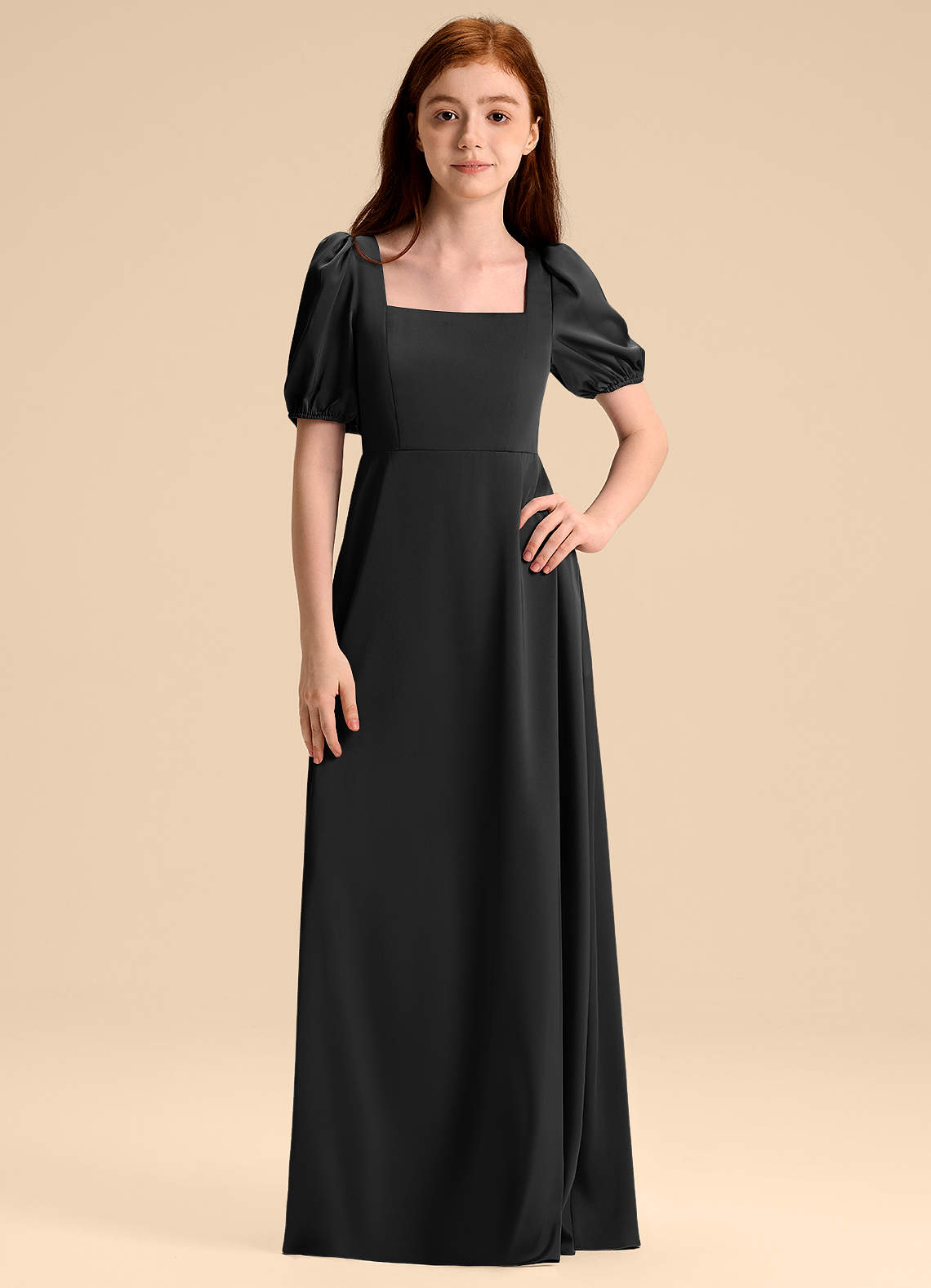 Azazie Briar Junior Ready to Ship Bridesmaid Dress in Black