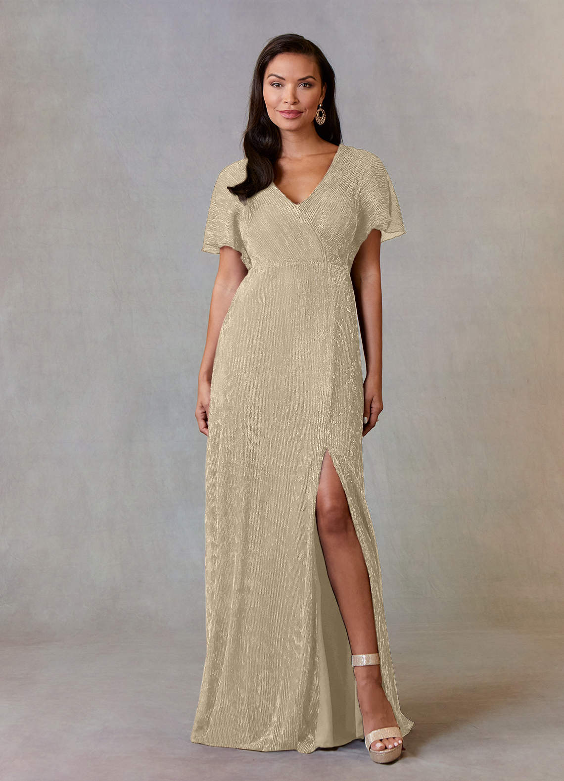 Upstudio Yuma Final Sale Mulberry A-Line Metallic Mesh Dress image1