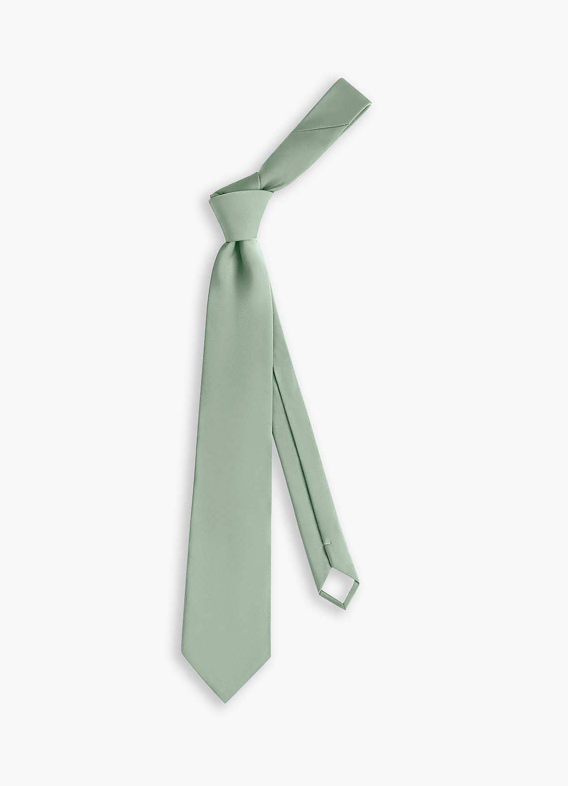 front Stretch Satin Wide Tie