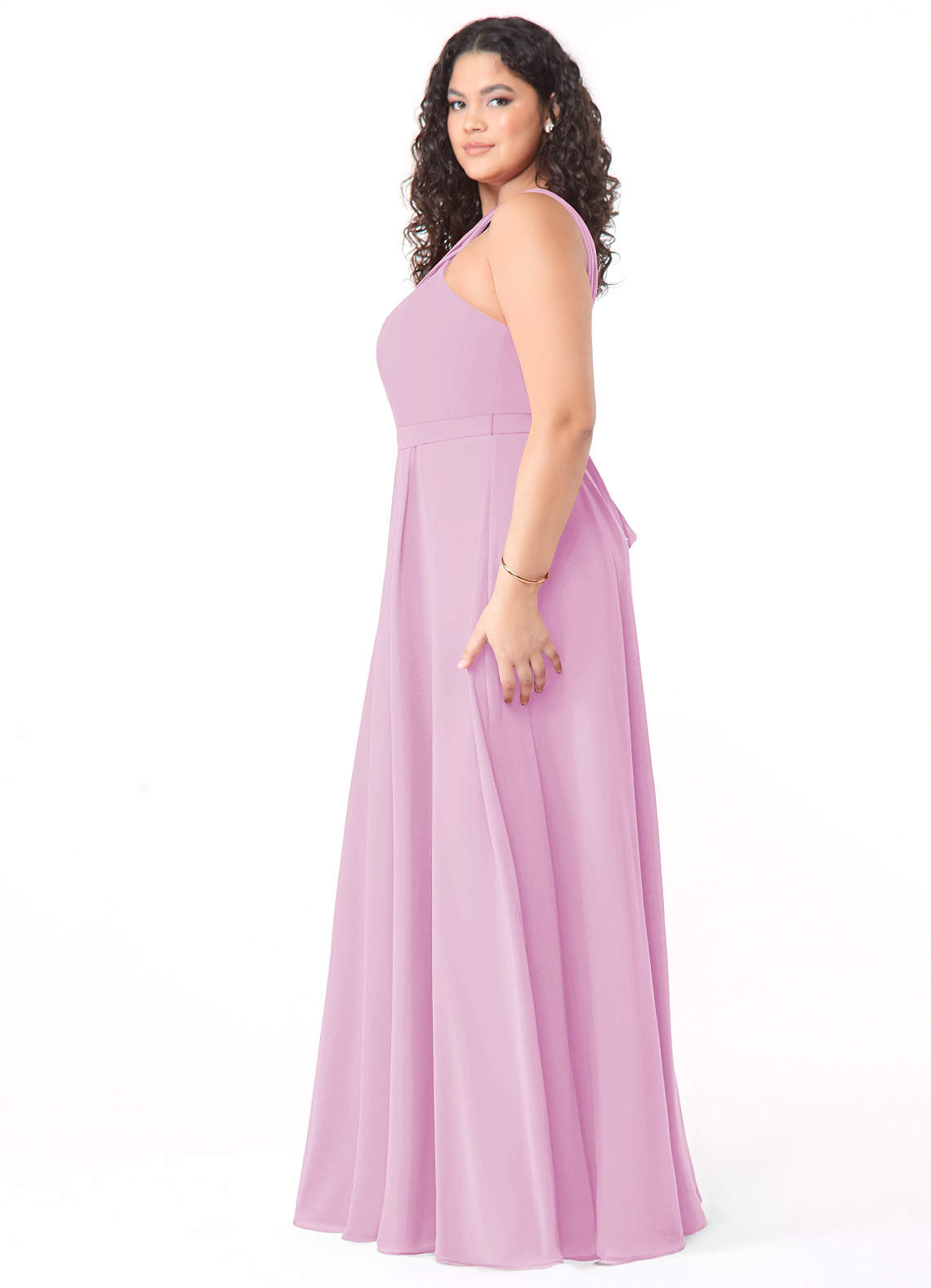 Azazie Plus Size A-Line/Princess Halter Neck Floor-Length Chiffon Bridesmaid Dresses - candy pink Azazie Plus Size A-Line/Princess Halter Neck Floor-Length Chiffon Bridesmaid Dresses - candy pink