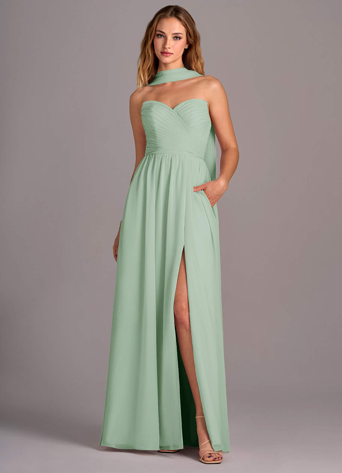 Azazie Joni Agave Bridesmaid Dresses | Azazie