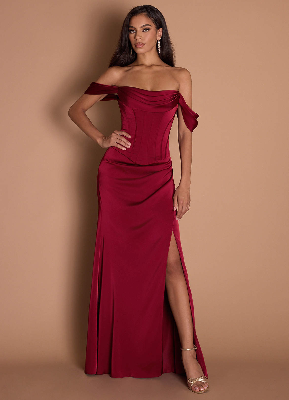 Maxi jurk Reese Robijn Rood image2