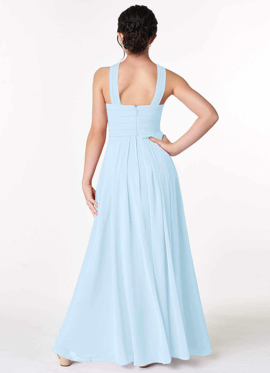 Sky Blue Azazie Kaleigh JBD Junior Bridesmaid Dresses | Azazie