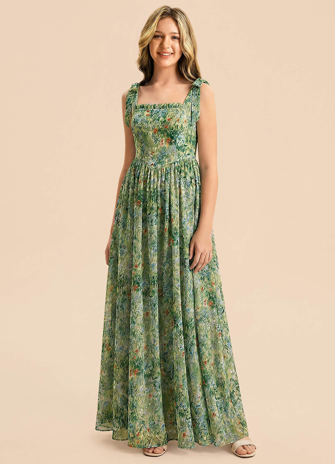 front Azazie Delyra Junior Formal Dress