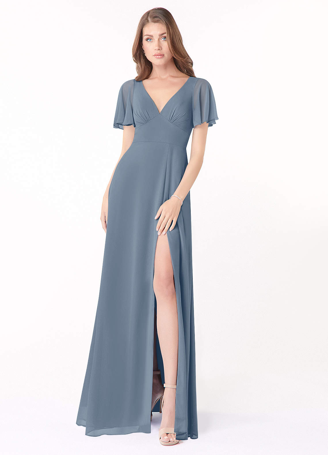 Sexy Bronzing Flounce V Neck Sling Dress Dresses