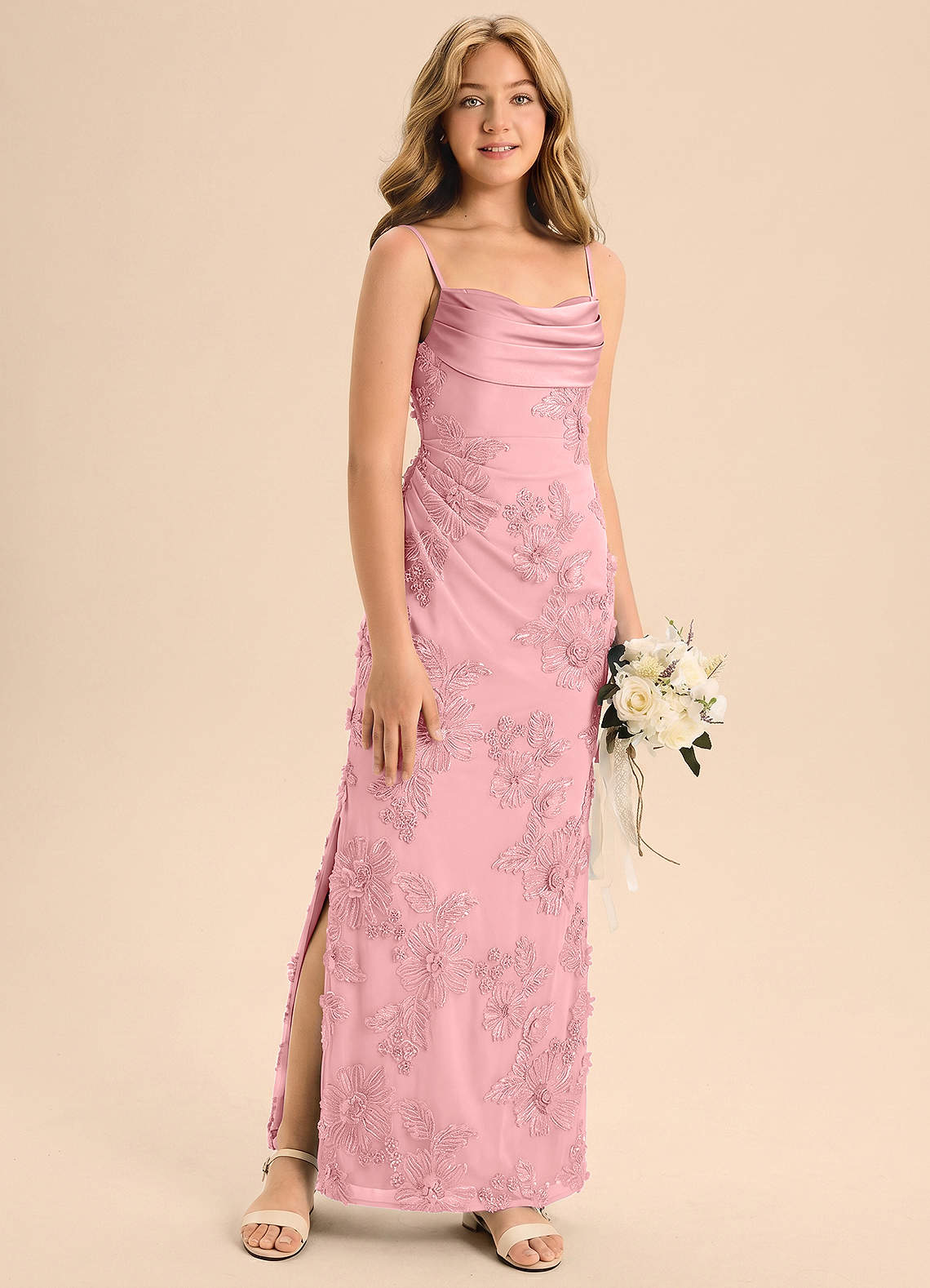 front Azazie Mia Junior Formal Dress