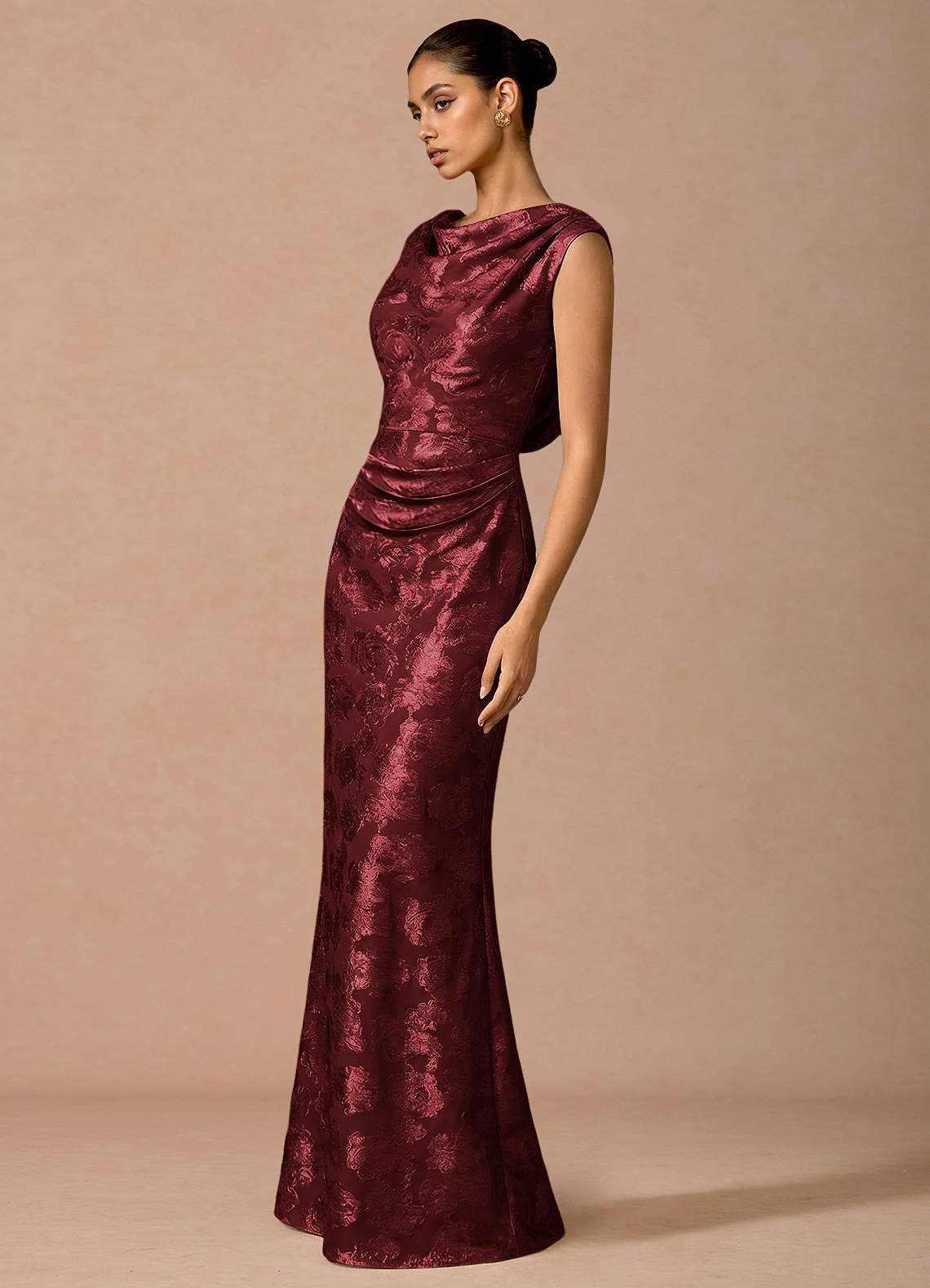 Azazie Wine Sleeveless Mermaid Evening Dress / Gown Azazie Wine Sleeveless Mermaid Evening Dress / Gown
