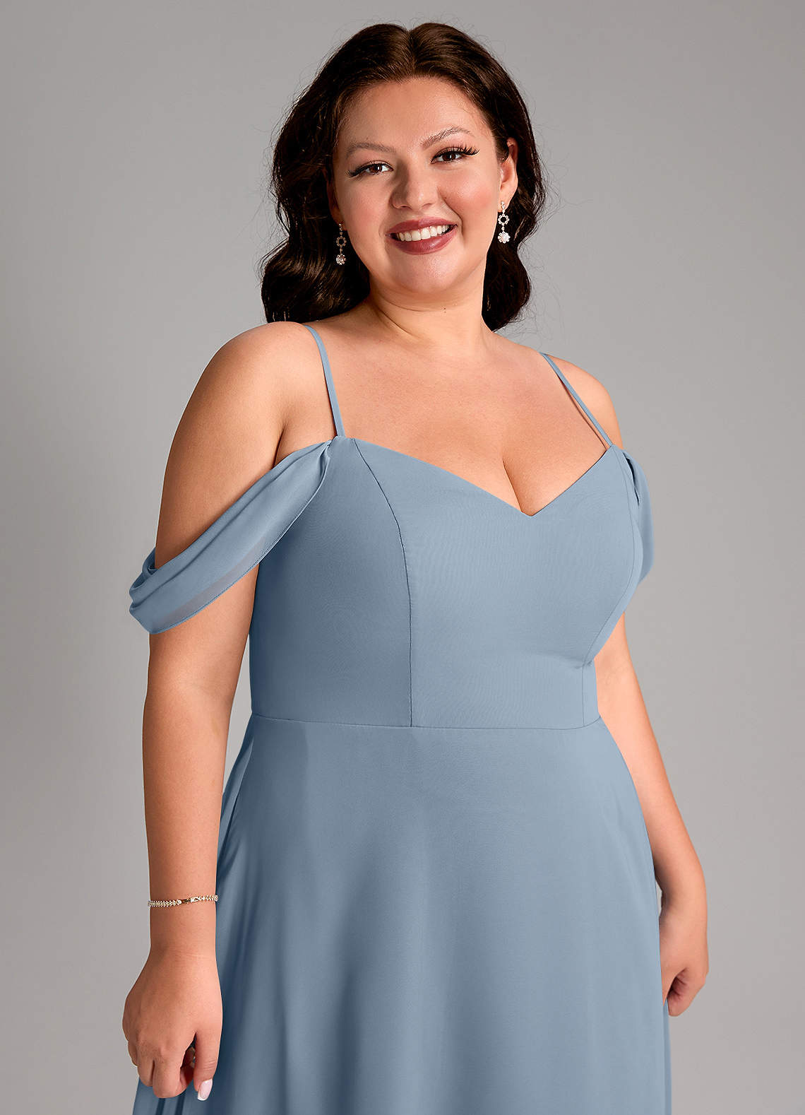 Azazie Marley Dusty Blue Chiffon Bridesmaid Dresses | Azazie Azazie Marley Dusty Blue Chiffon Bridesmaid Dresses | Azazie