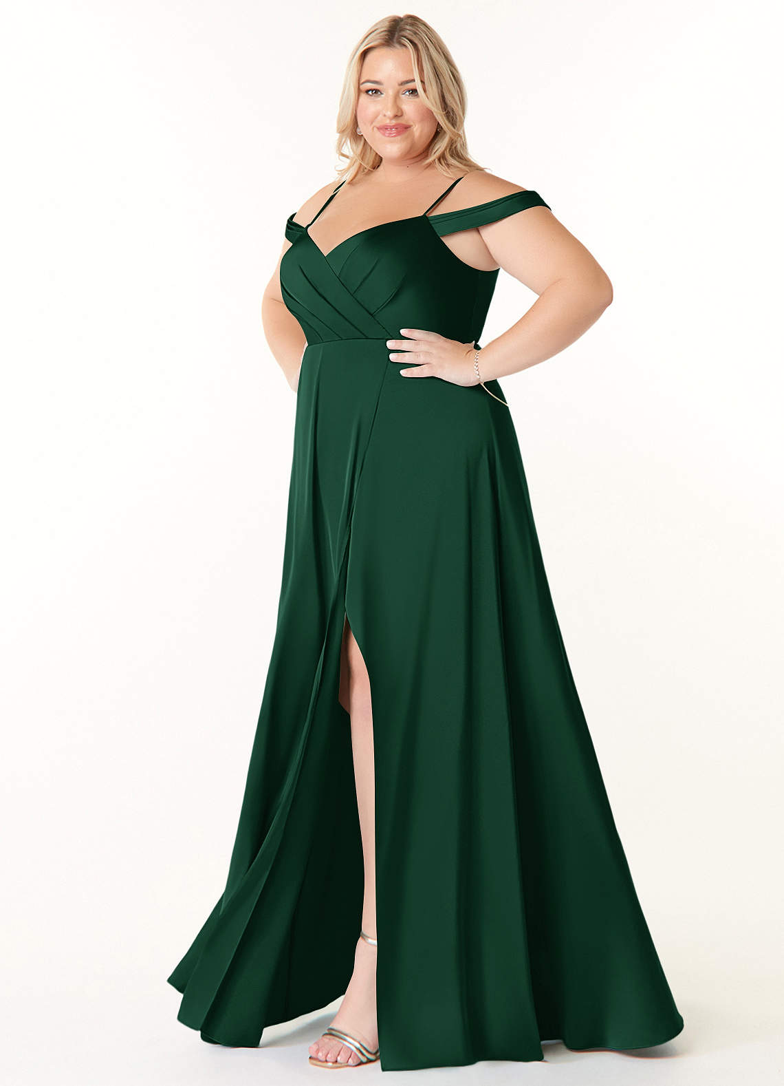 green emerald velvet dress Zapaka Women Dark Green Long Prom Dress A Line Spaghetti Straps Formal Dress with Appliques, Dark Green / US20W