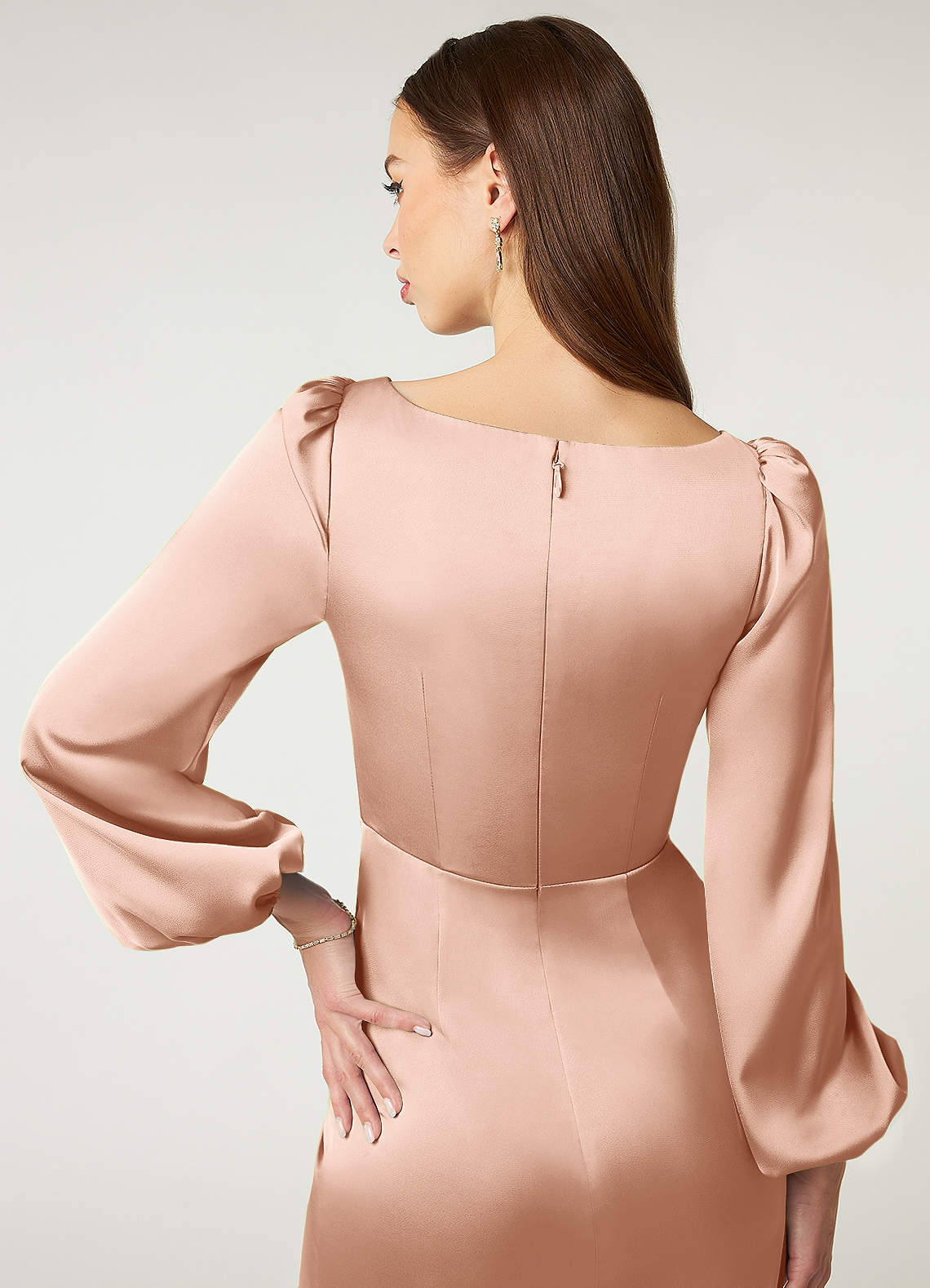 rose gold cocktail dress with sleeves Lucinda Long Sleeve Sequin Dress Rose Gold