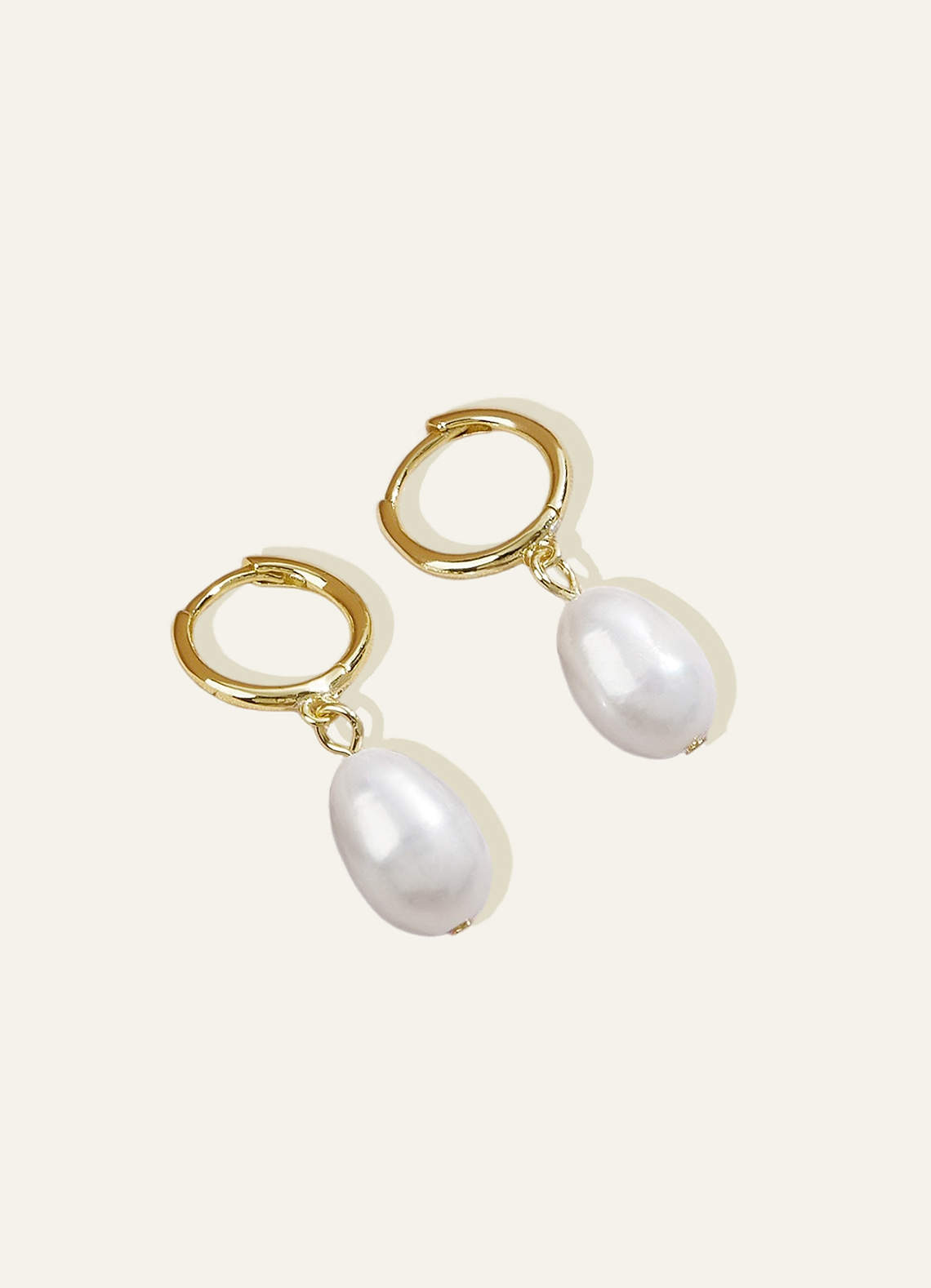 front Golden Pearl Earrings