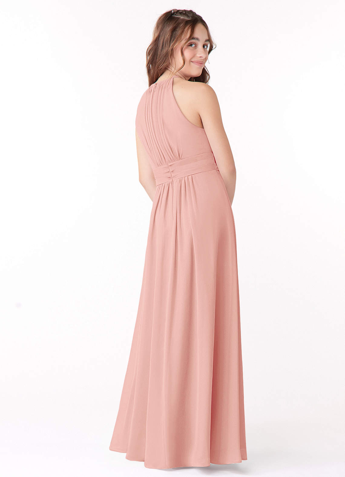 open lace back dress TDY Blush Short Infinity Bridesmaid Dress – Thedaintyard main image 0