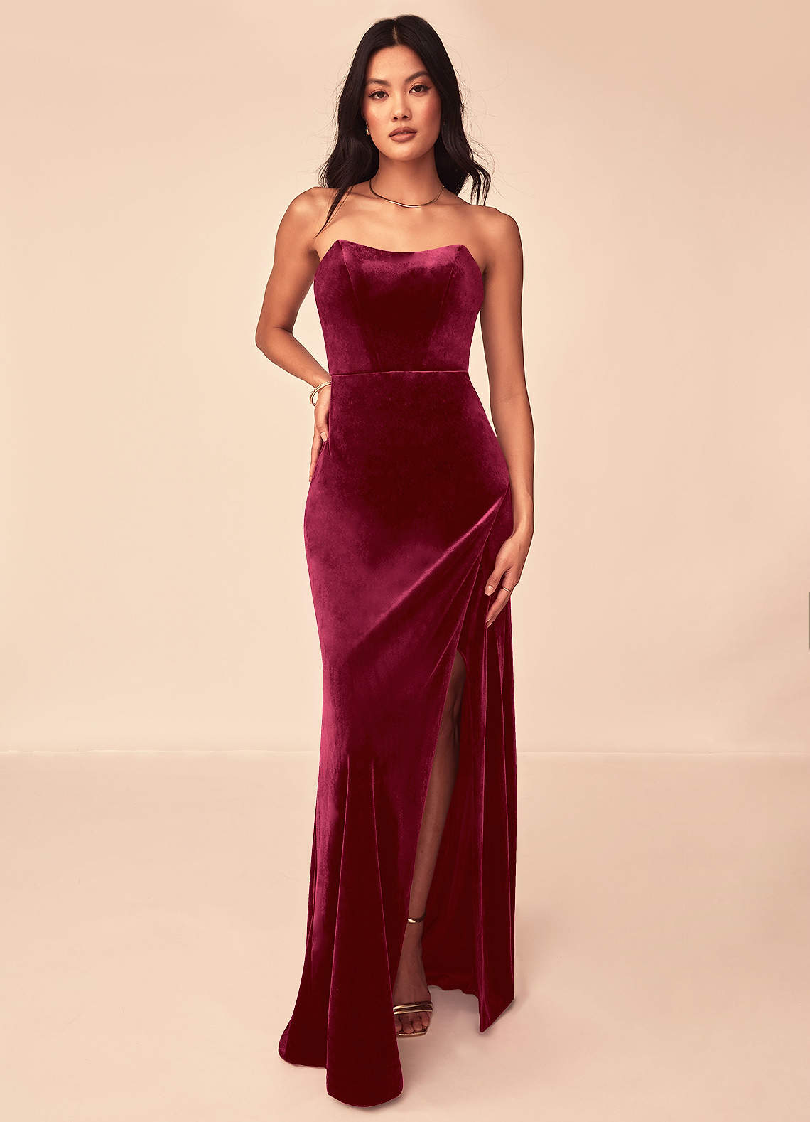 Azazie Nereda Ready to Ship Burgundy Velvet Bridesmaid Dresses | Azazie UK Azazie Nereda Ready to Ship Burgundy Velvet Bridesmaid Dresses | Azazie UK