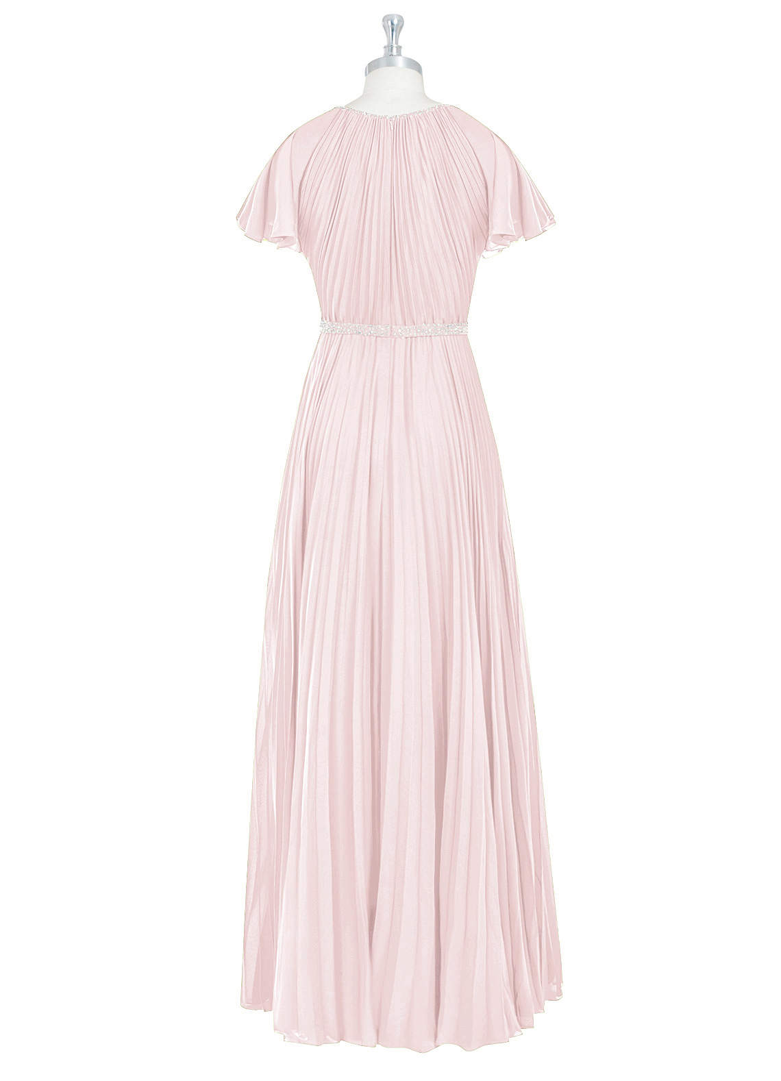 Azazie Kara Modest Bridesmaid Dresses A-Line Pleated Chiffon Floor-Length Dress image7