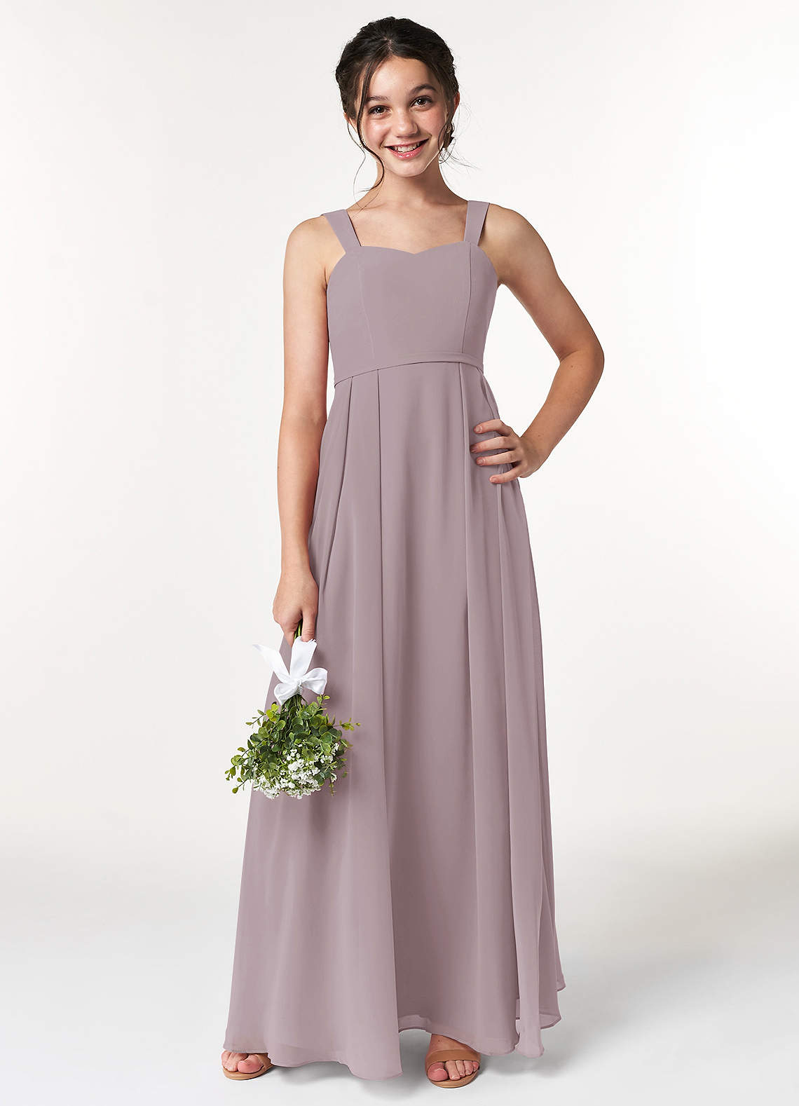 Azazie Simoan Junior Dusk A-Line Sweetheart Neckline Chiffon Dress image1