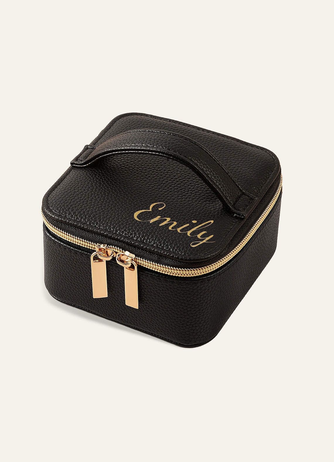 front Caixa de joias de couro PU personalizada