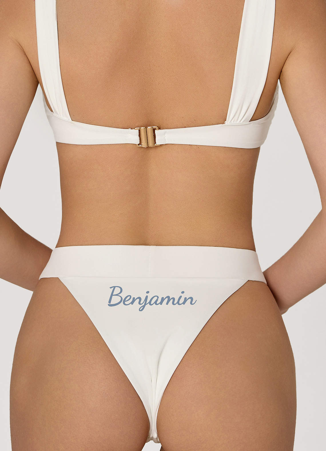 front Personalized Elara High-Waisted Bikini Set