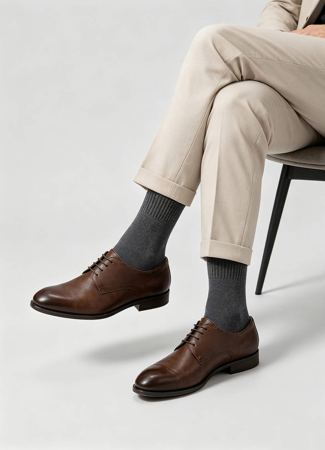 front Odor-Resistant Crew Dress Socks
