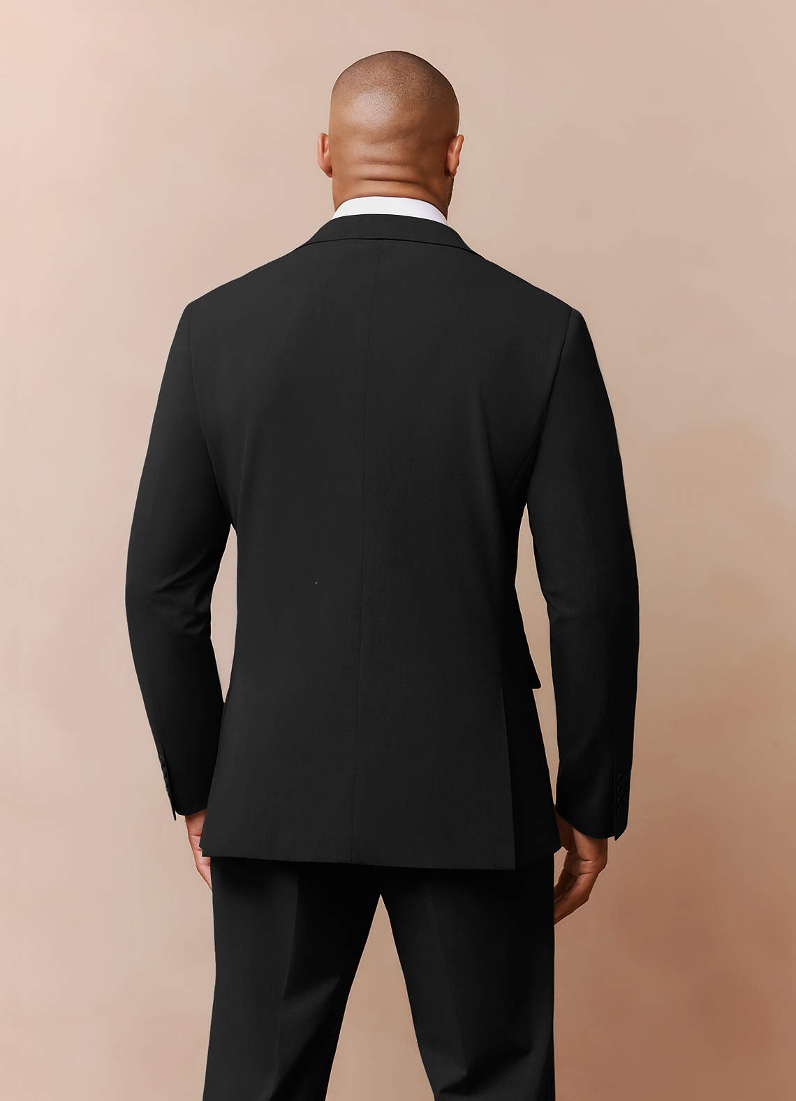 front Savile Black Wool Blend Suit Jacket