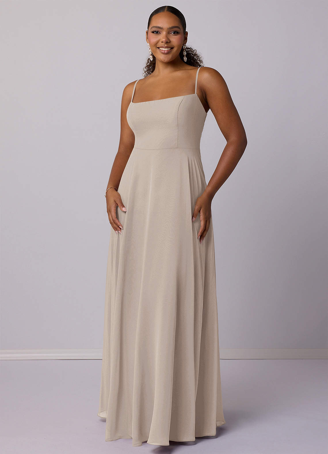 Barbie ♥ Azazie Bridesmaid Dresses Frost A-Line Chiffon Dress image6