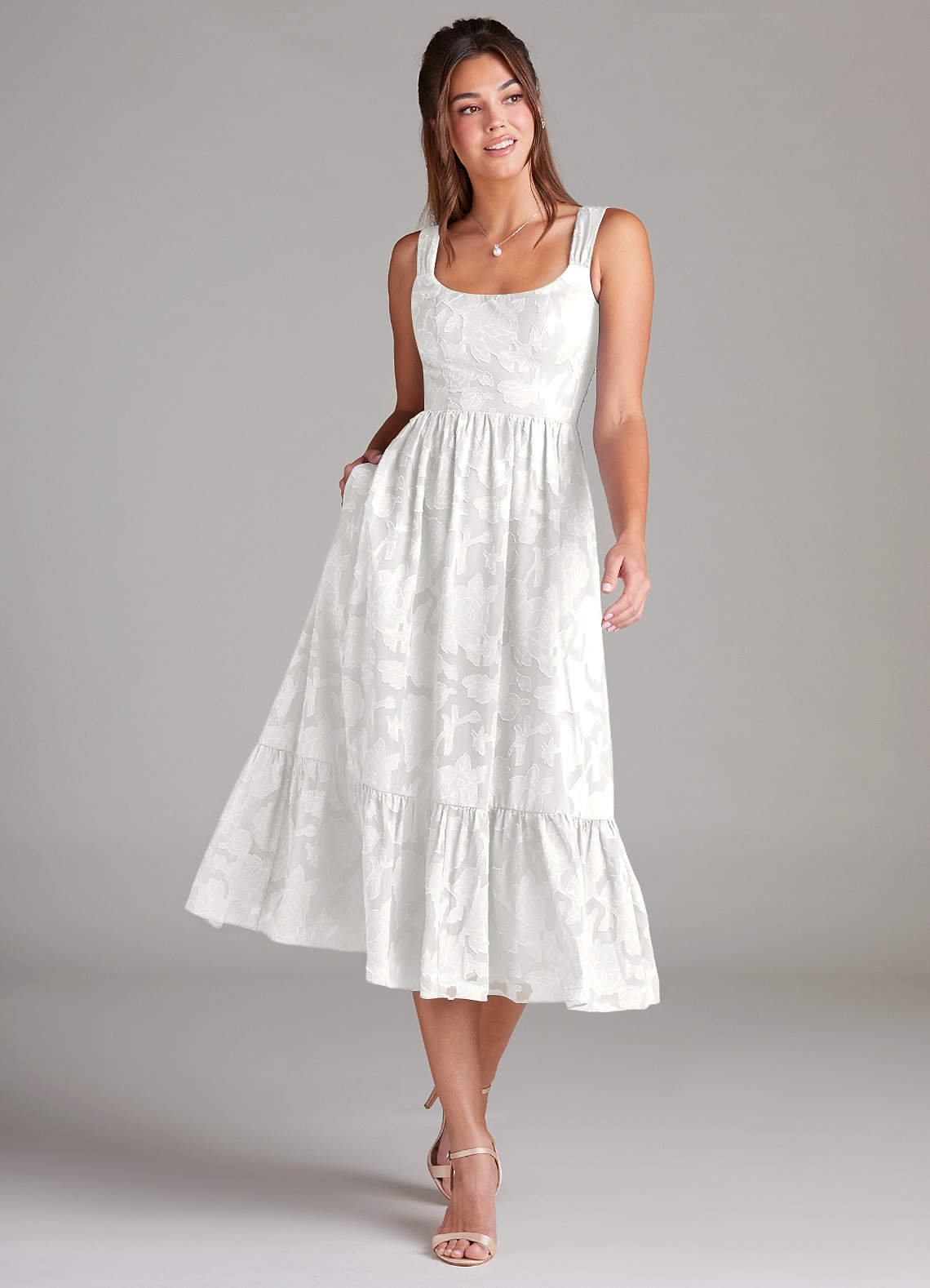 alissa formal dress white OW Collection Alissa Dress in Champagne