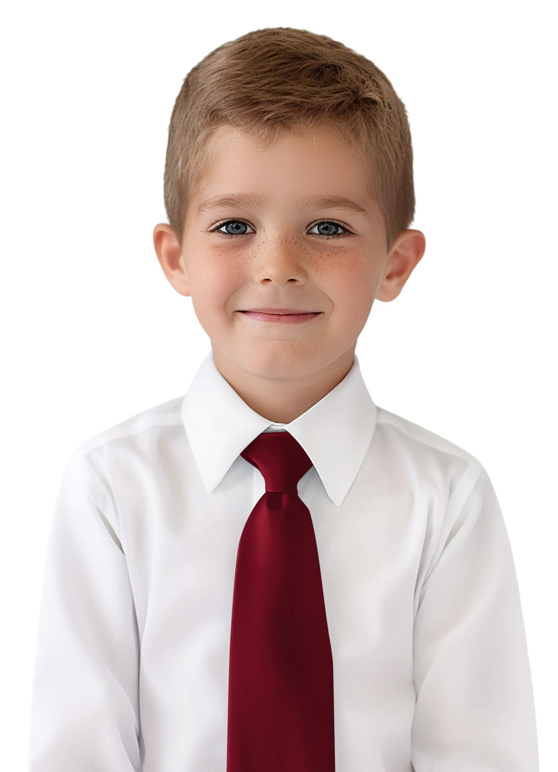 front Boy's Matte Satin Neck Tie