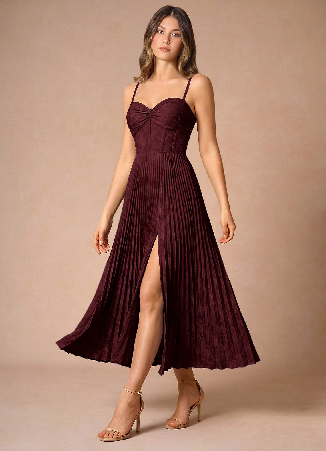 Akiko Wine Maxi Dress image4