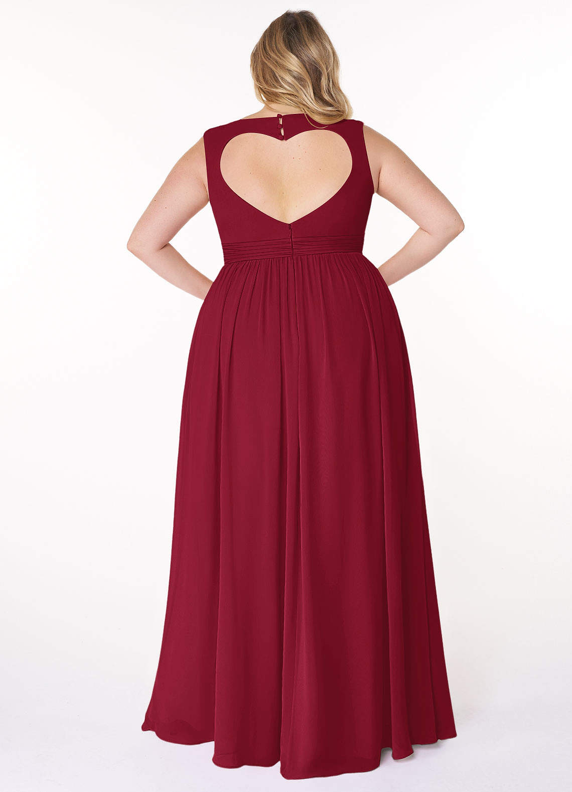 Azazie Raine Bridesmaid Dresses A-Line Sweetheart Ruched Chiffon Floor-Length Dress image1