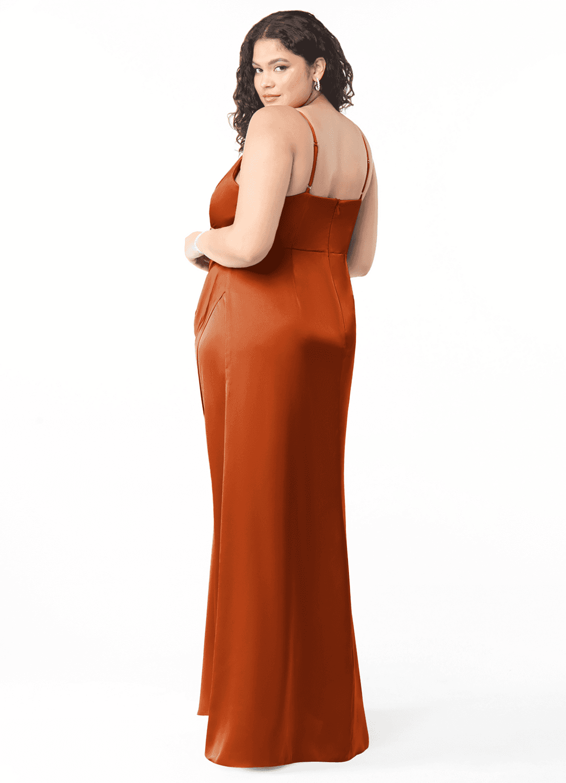 azazie burnt orange bridesmaid dresses Alani Available in Plus Size Azazie Mai