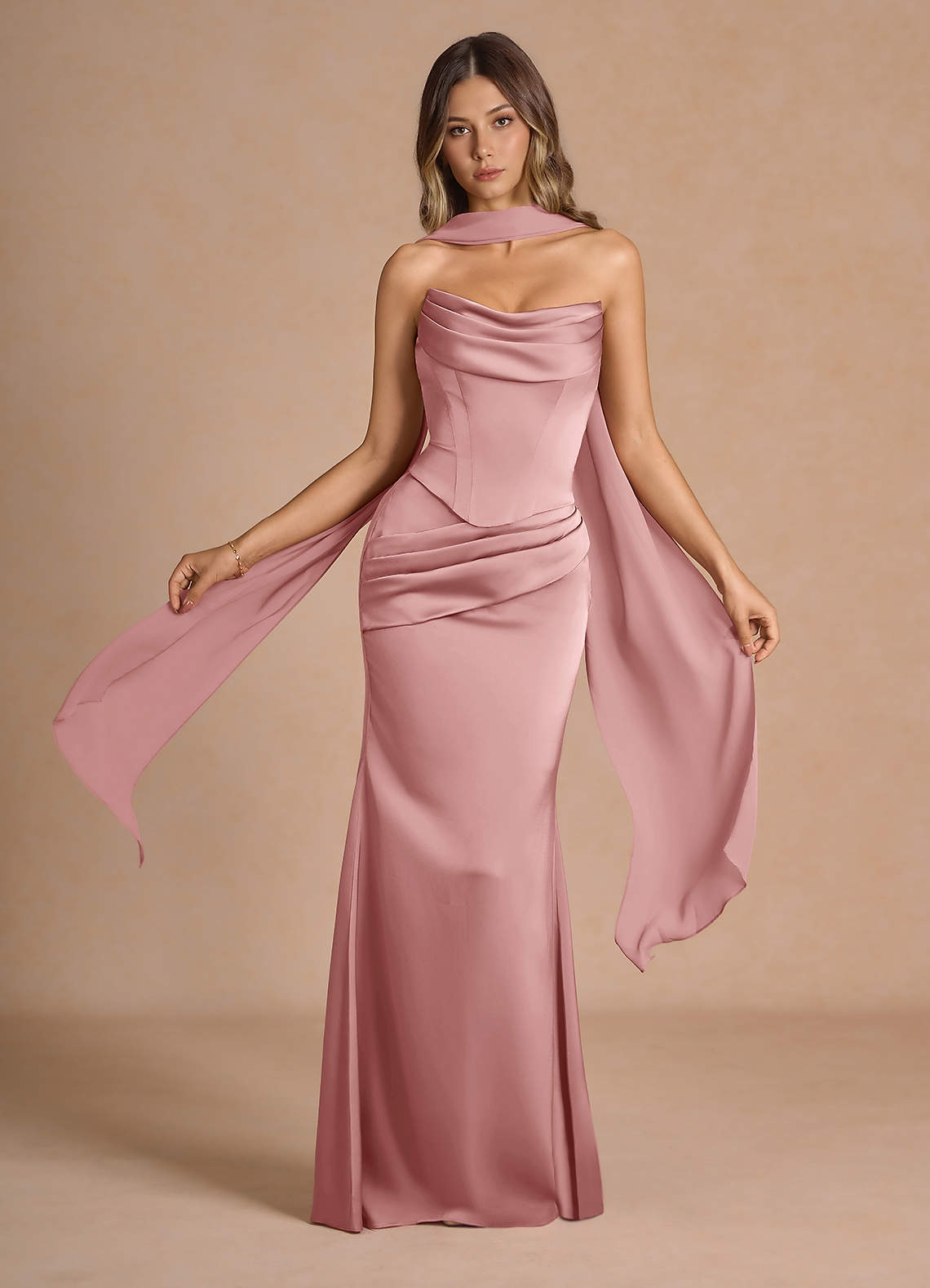 Robe Longue Rose Clair Sorrel image1