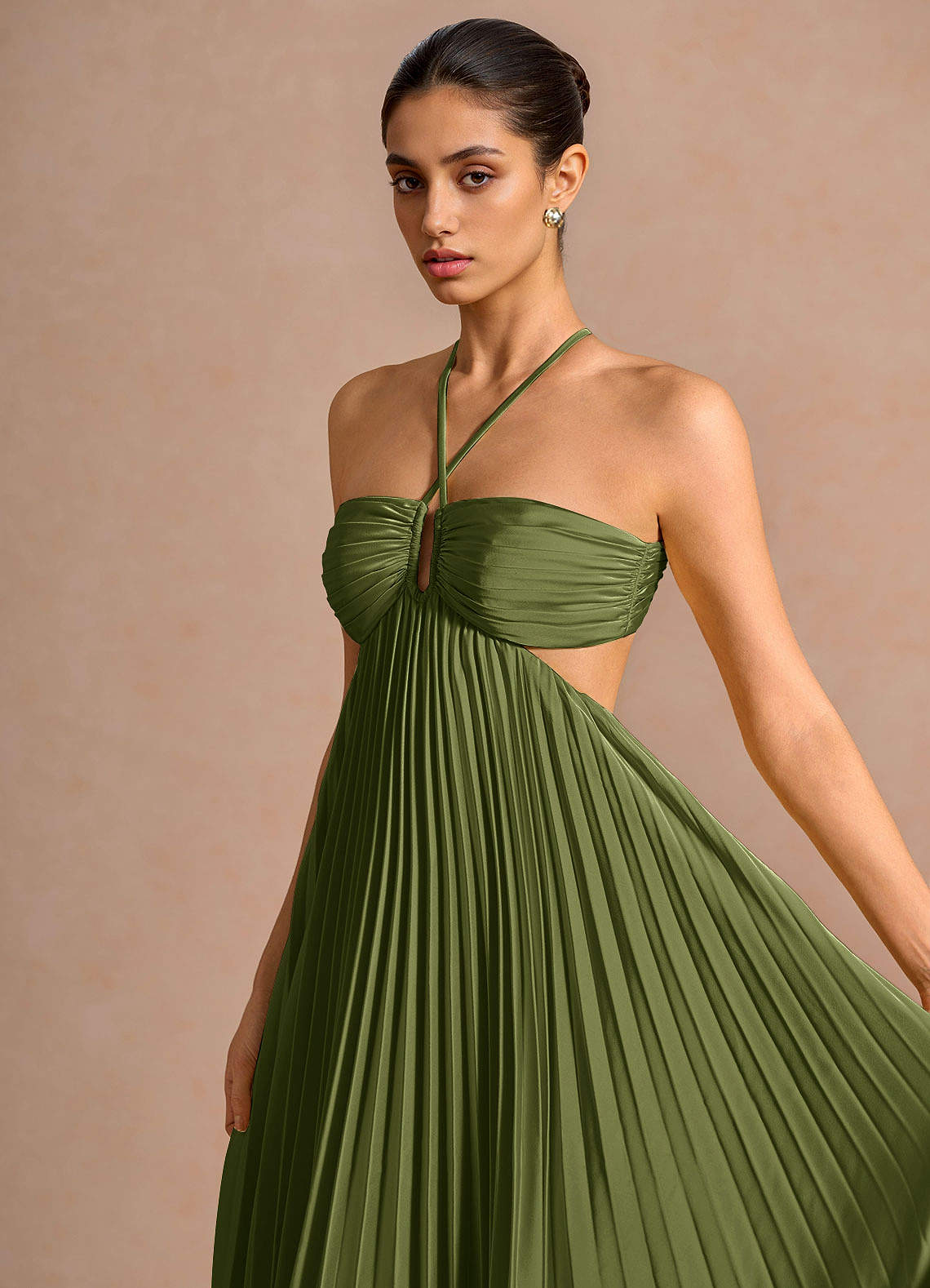 Josephine Olive Maxi Dress | Azazie