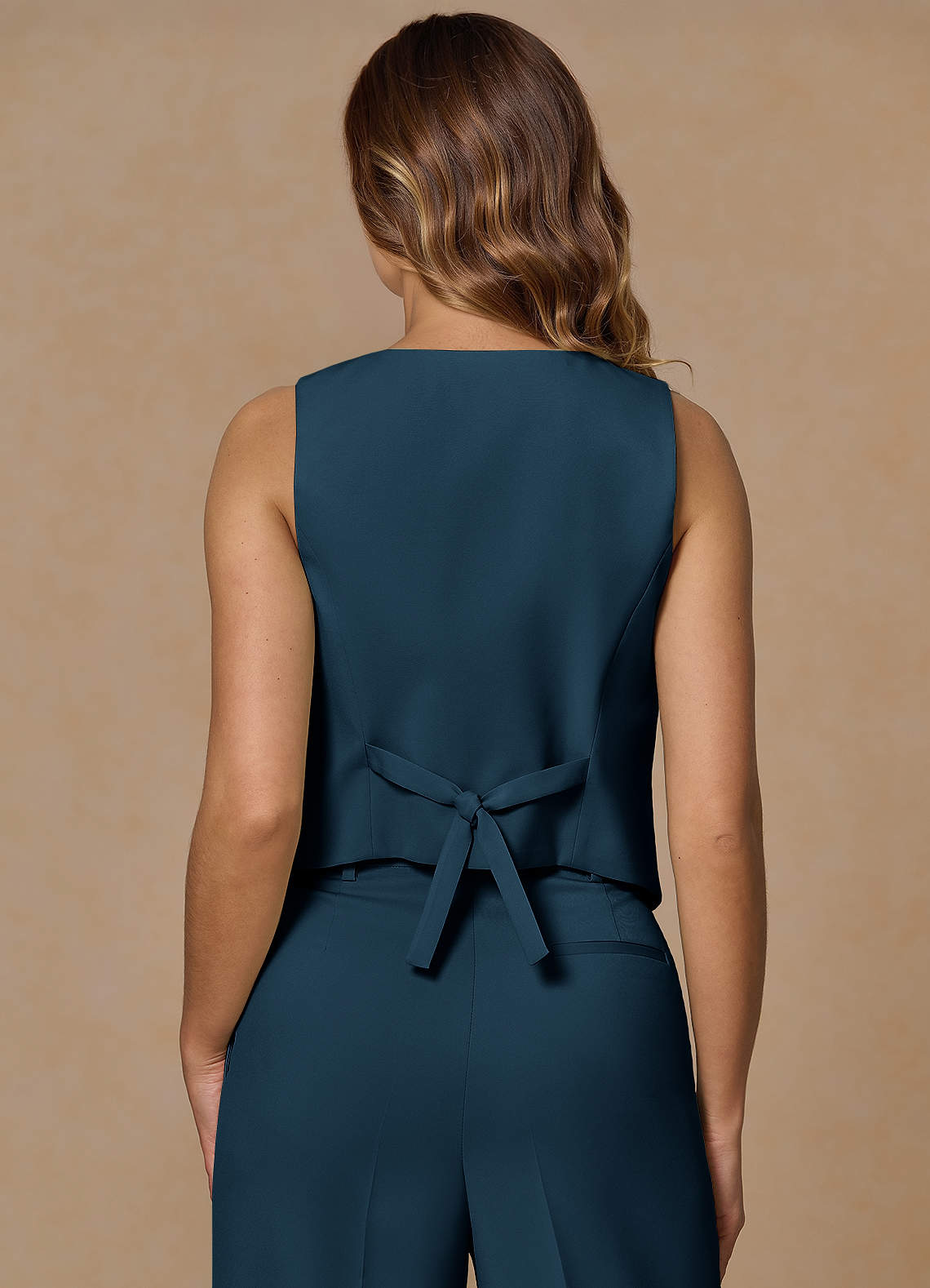 front Rowan 다크 네이비 고급 직조 기능성 조끼