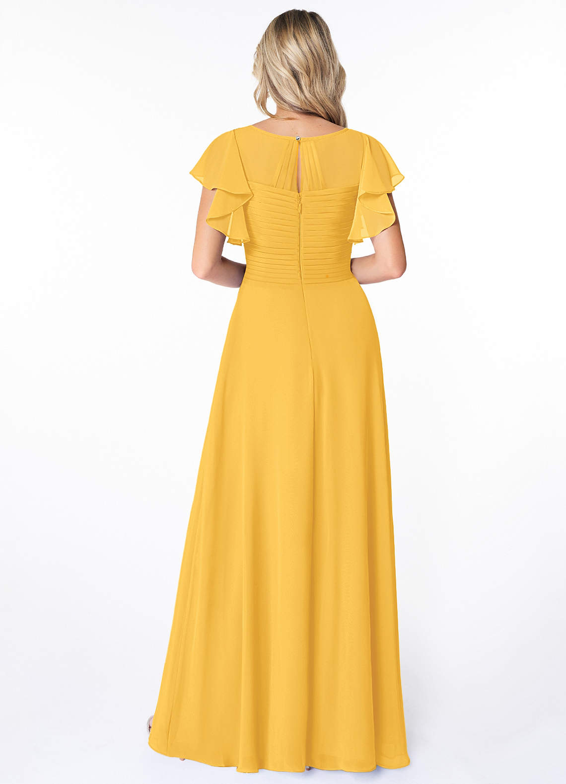 Marigold Azazie Lily Modest Bridesmaid Dresses | Azazie