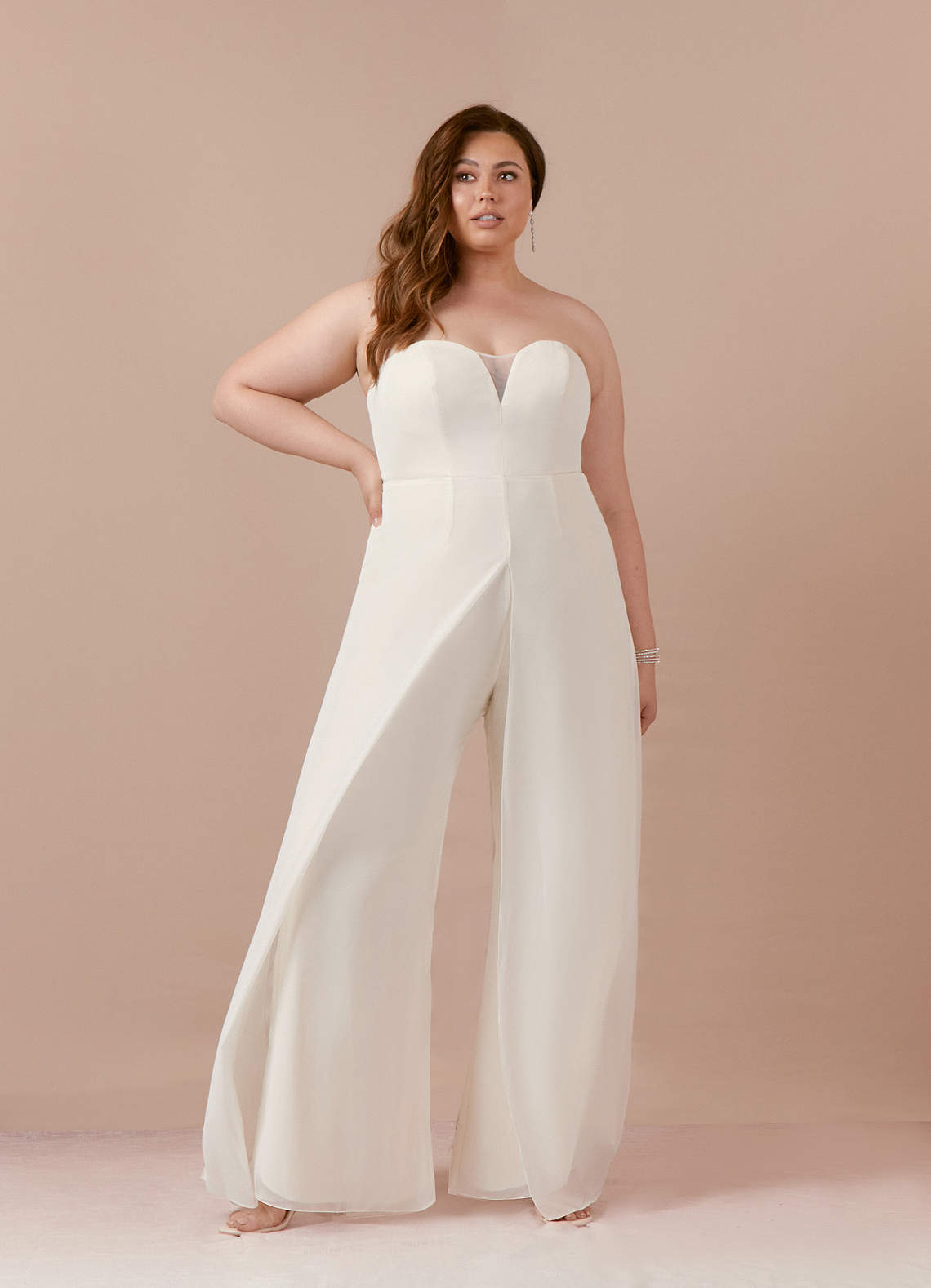 Azazie Tamara Diamond White Pant Styles Strapless Chiffon Azazie Tamara Diamond White Pant Styles Strapless Chiffon
