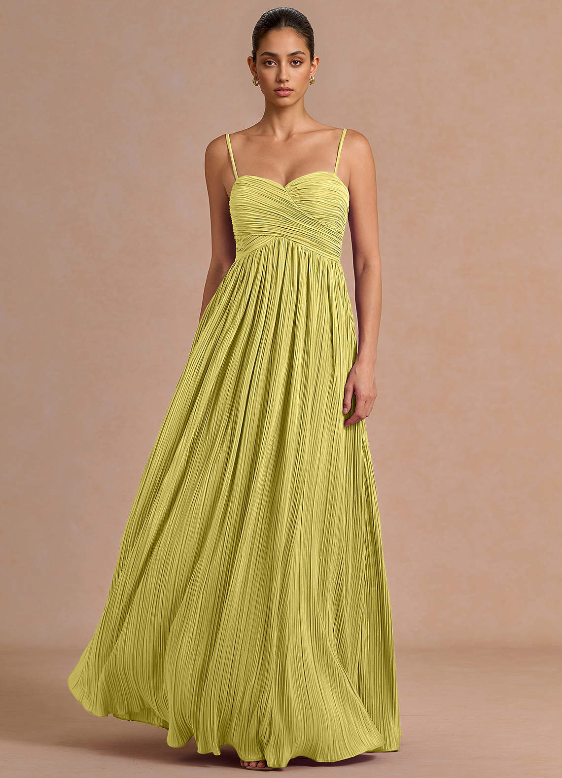 pale yellow maxi dress Anderson Dress, in Luxe Satin | Show Me Your Mumu With its timeless design Annabelle Yellow Lantern Sleeve Pleated