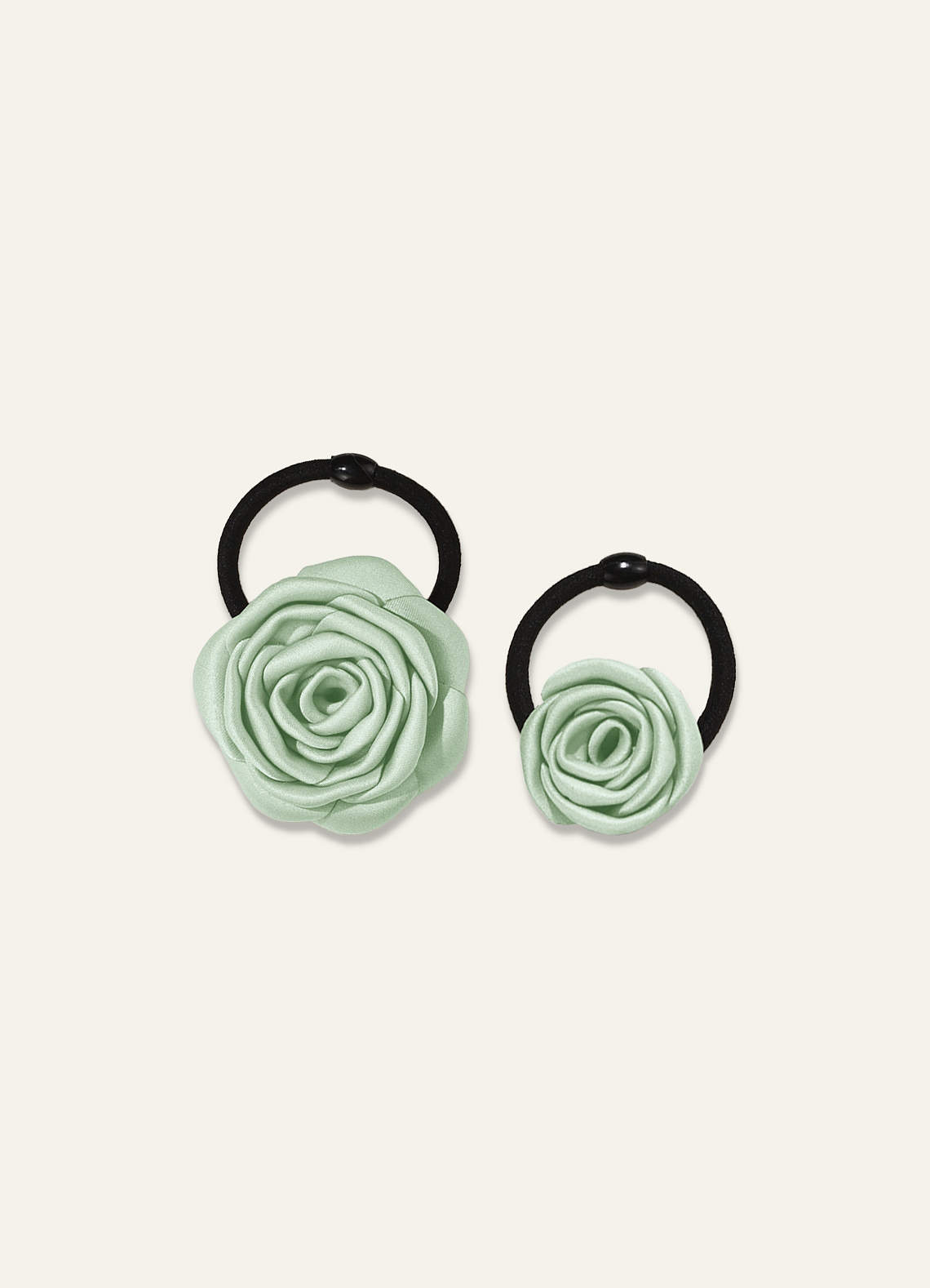 front Conjunto de 2 gomas para el pelo Darling Poise Ivory Flower