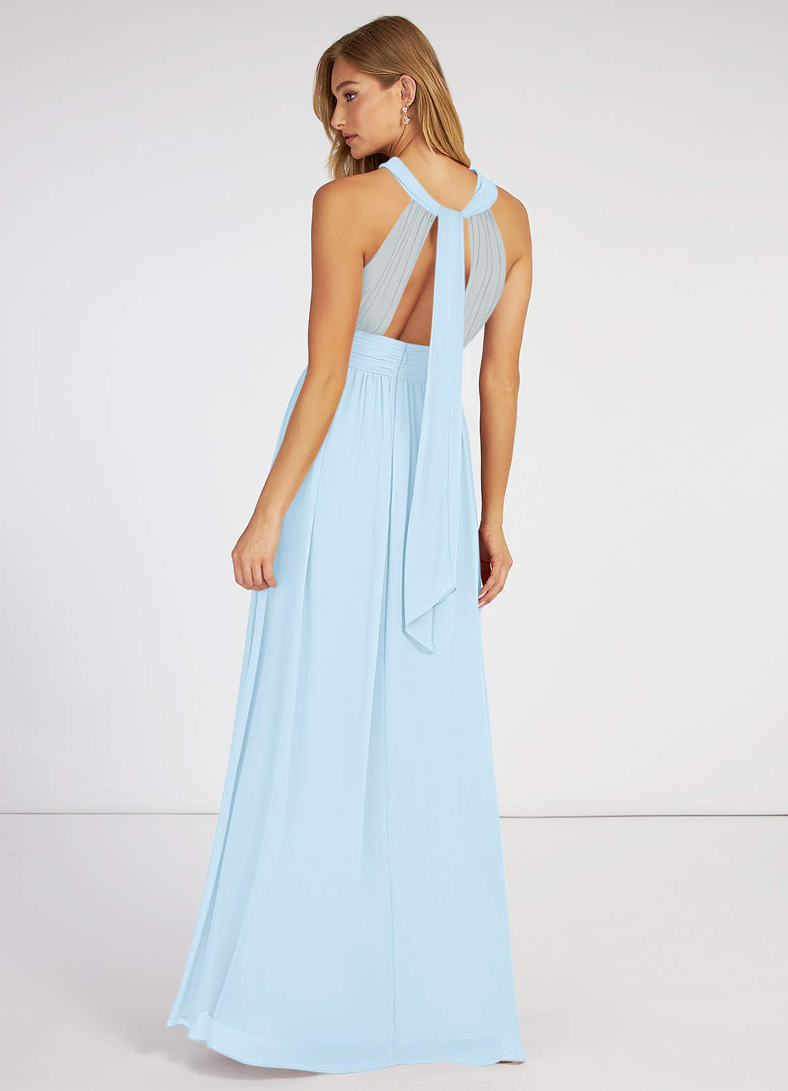 Azazie Camella Bridesmaid Dresses A-Line Pleated Chiffon Floor-Length Dress image1