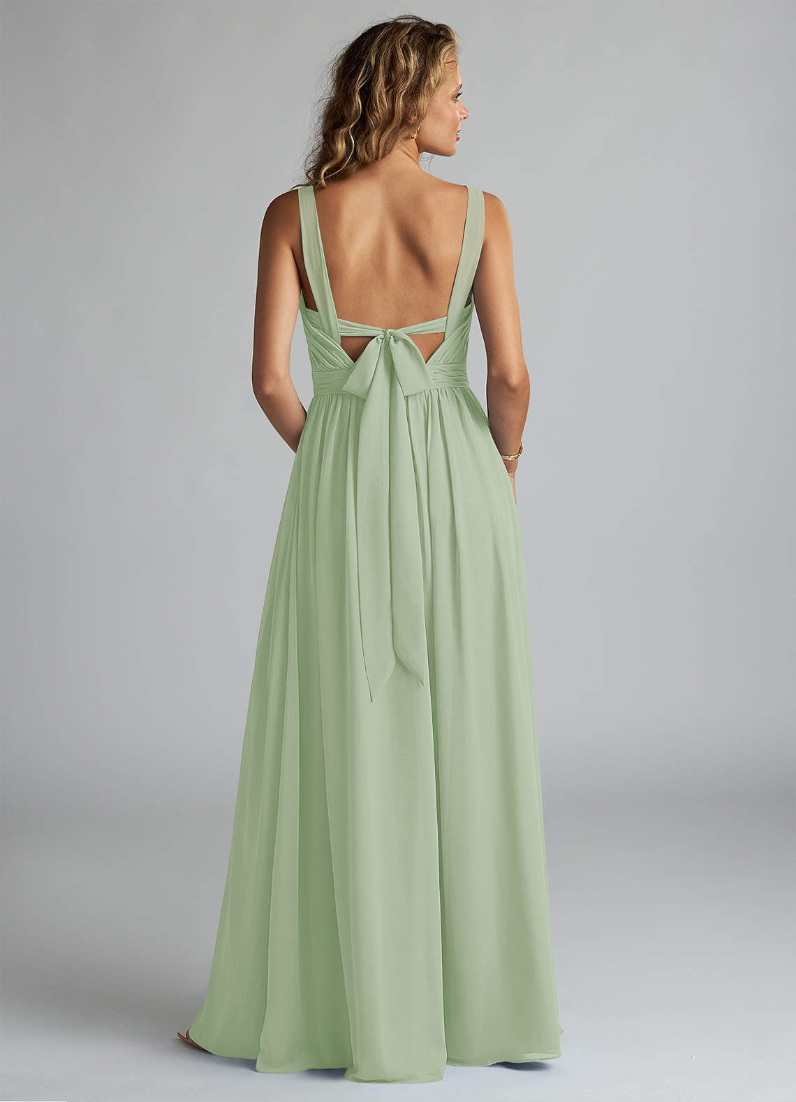 azazie dusty sage bridesmaid dresses Azazie Aziza Dusty Sage Chiffon Bridesmaid Dresses