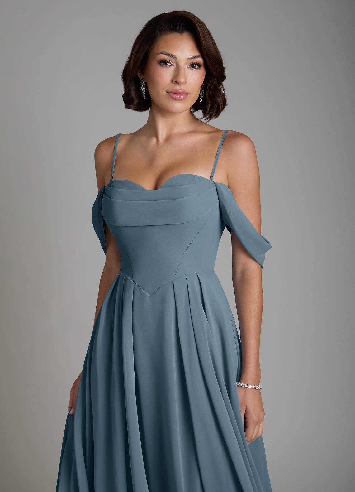 azazie twilight blue dress Loisa natboop A Line Prime Dress Length:54
