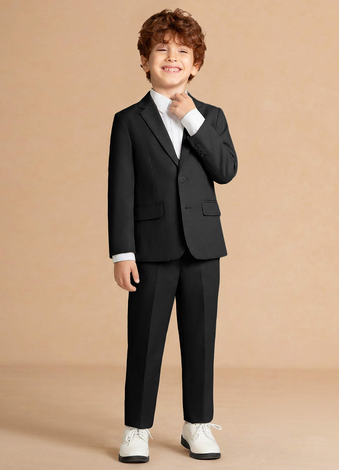 front Theo Preto Conjunto de duas peças para menino