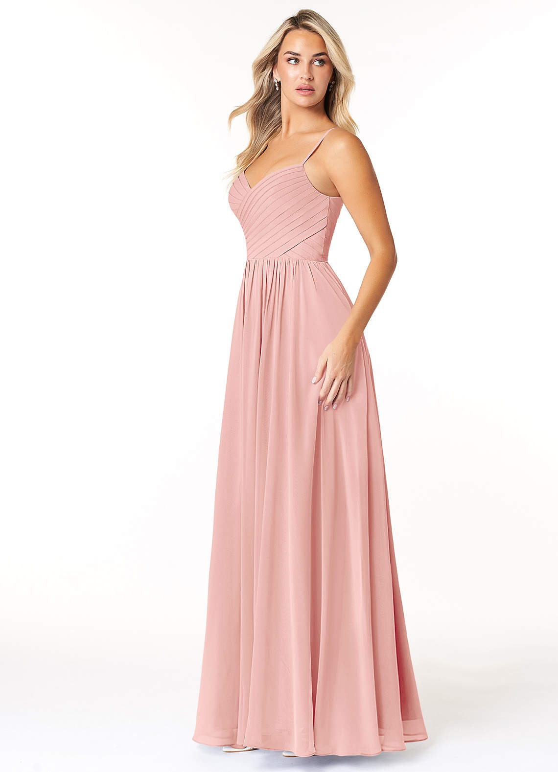 sachin and babi light blue dress Spaghetti Strap Chiffon Dress with Beaded Empire