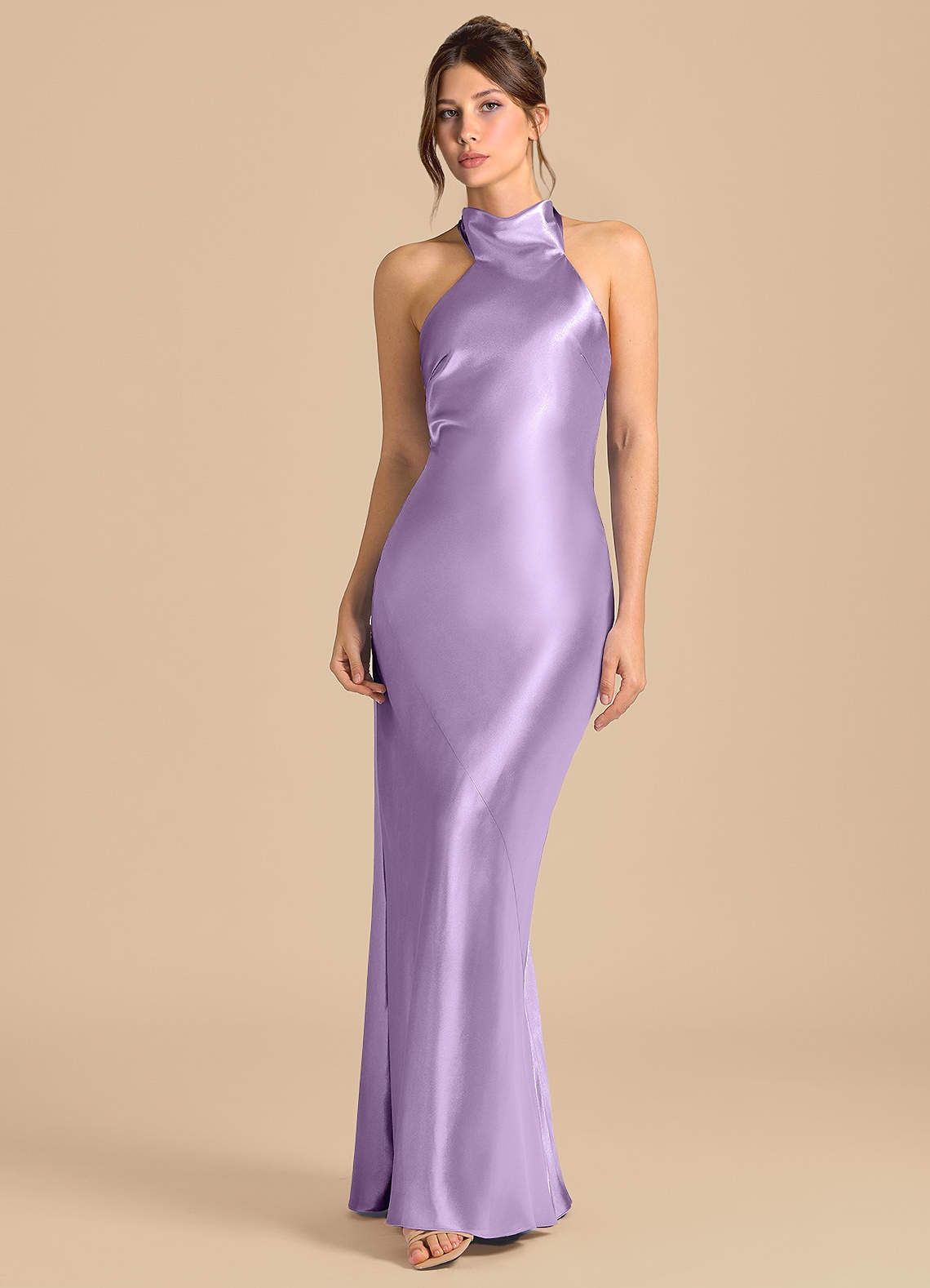 purple halter neck bridesmaid dress Maxi Dress with Beaded Details – Hemline Austin