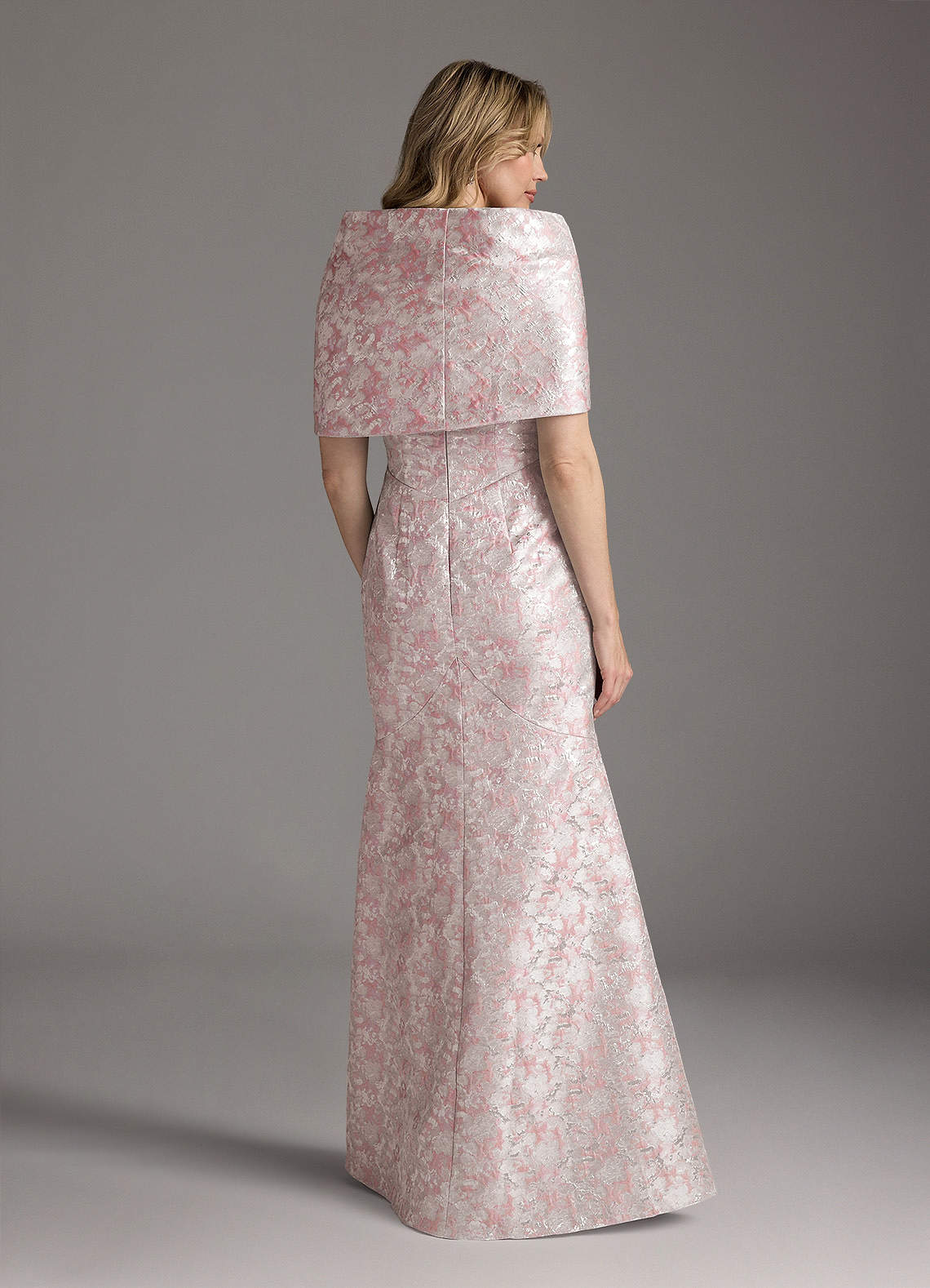 Dusty Rose Azazie Elanor Dusty Rose Mermaid Pleated Jacquard 1 Dress ... image.