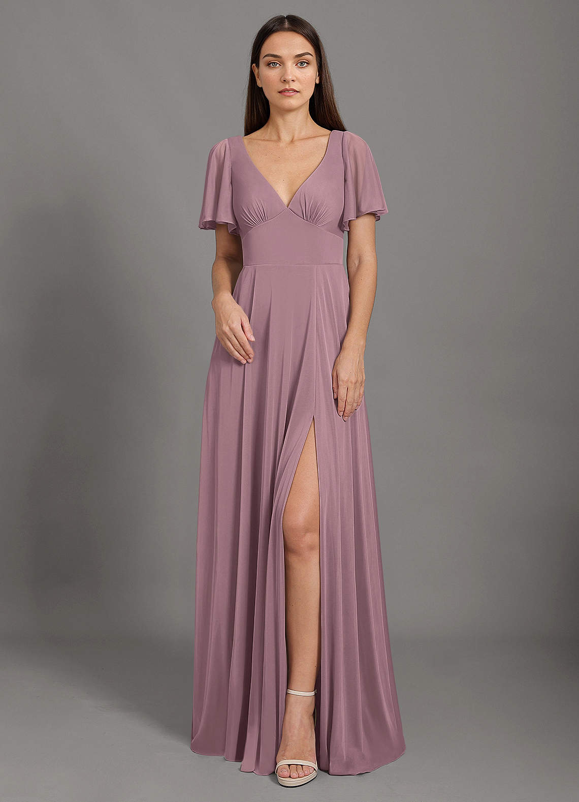 Azazie Kimber Ready to Ship Dusty Rose Bridesmaid Dresses Azazie
