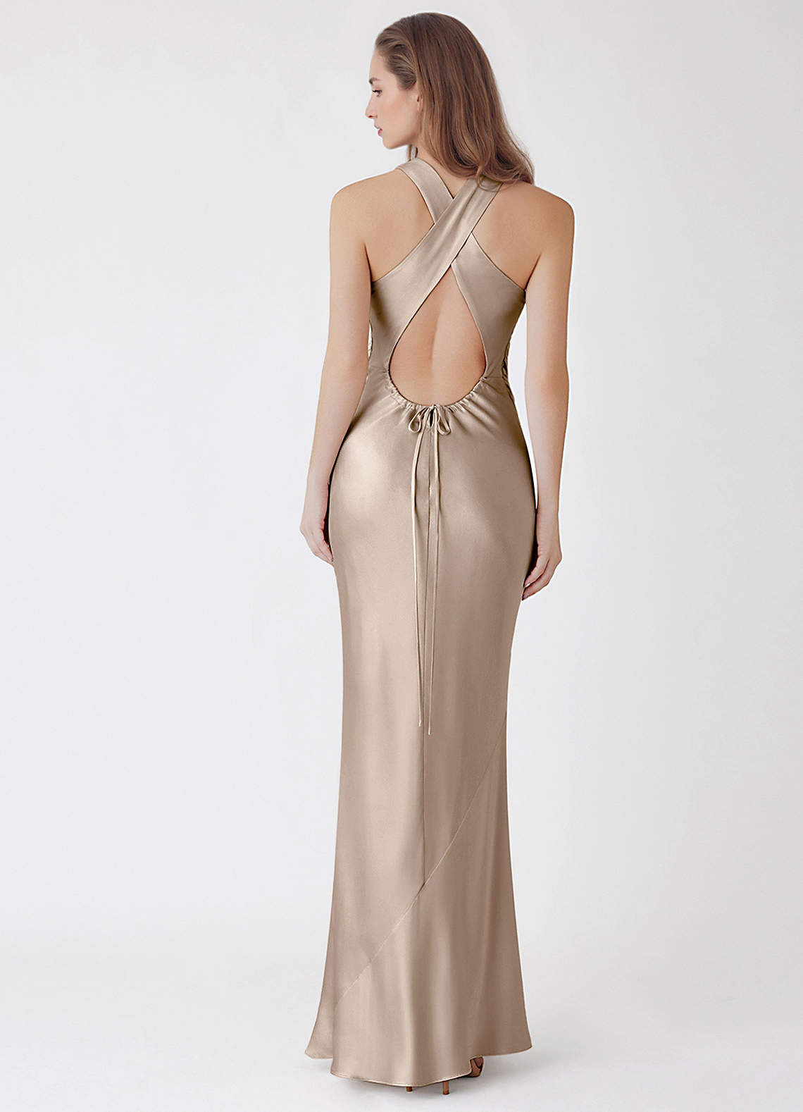 Soleil Taupe 100% Washable Silk Maxi Dress | Azazie Soleil Taupe 100% Washable Silk Maxi Dress | Azazie
