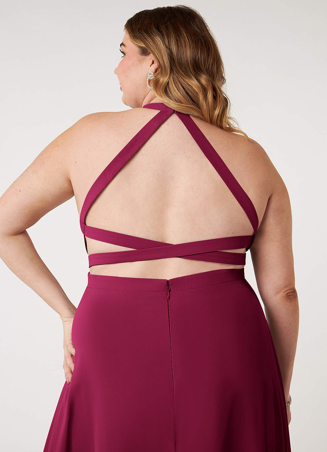 burgundy halter bridesmaid dress Azazie Plus Size A-Line Neck Floor-Length Chiffon Dresses Womens dresses New Arrivals-View All Cute Light Blue Smocked Select color:Mauve this curve