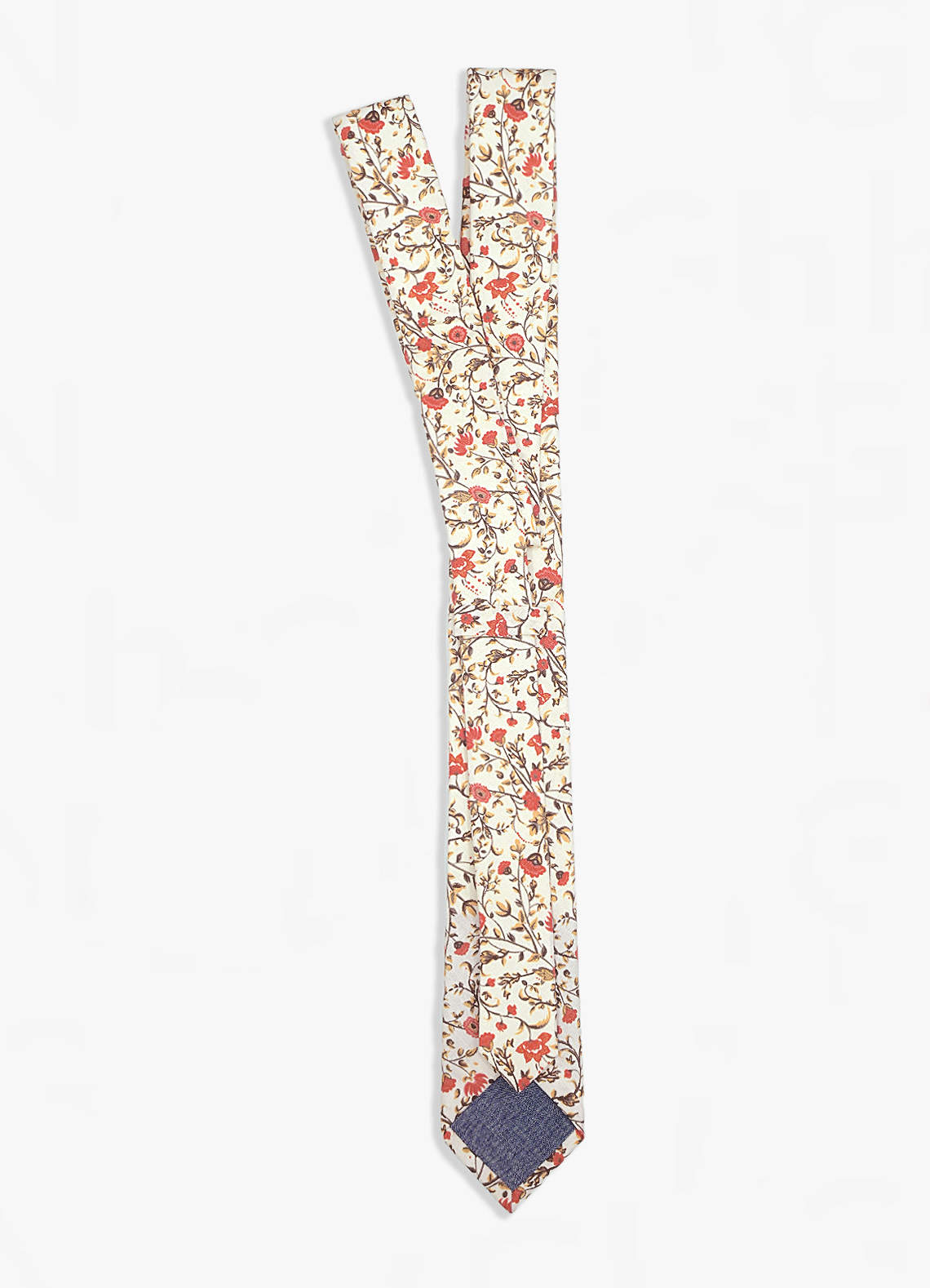 front Autumn Floral Skinny Tie