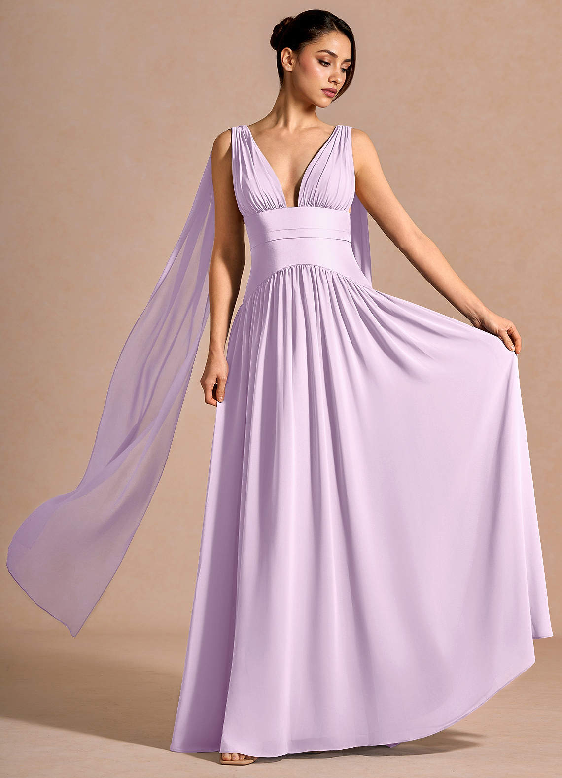 empire waist maxi dress with sleeves White Empire Waist Maxi Dress, Short Sleeve main image 0