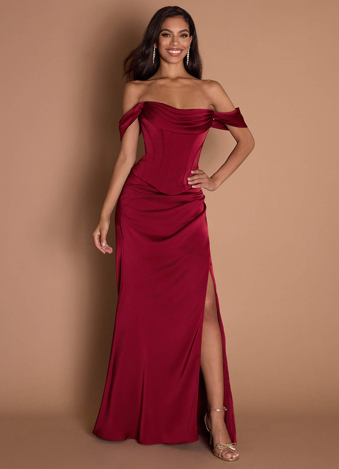 Maxi jurk Reese Robijn Rood image4