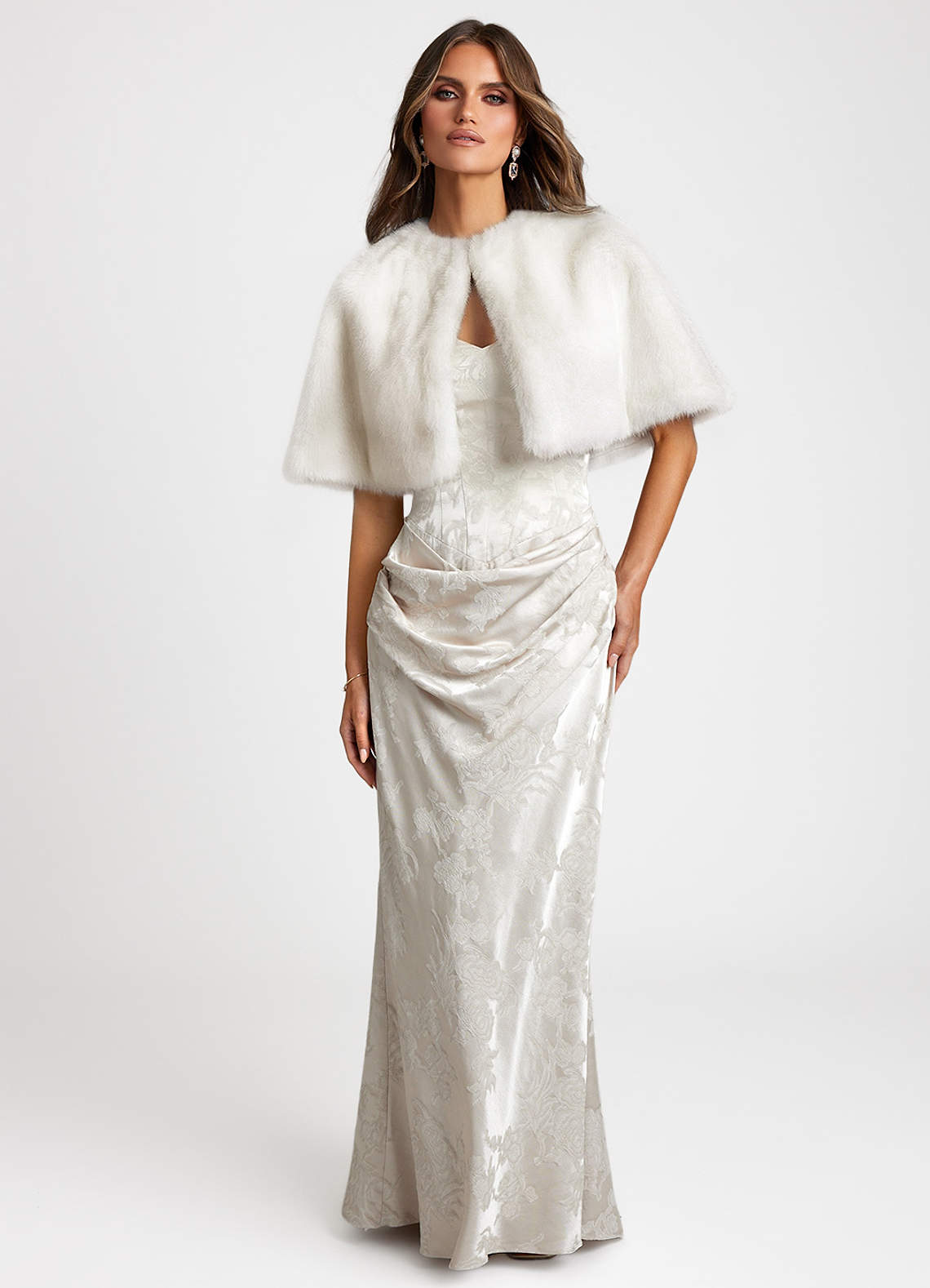 front Signature Faux Fur Wrap